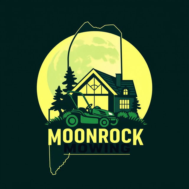 An eye-catching logo design featuring the outline of the state of Maine as the primary shape
