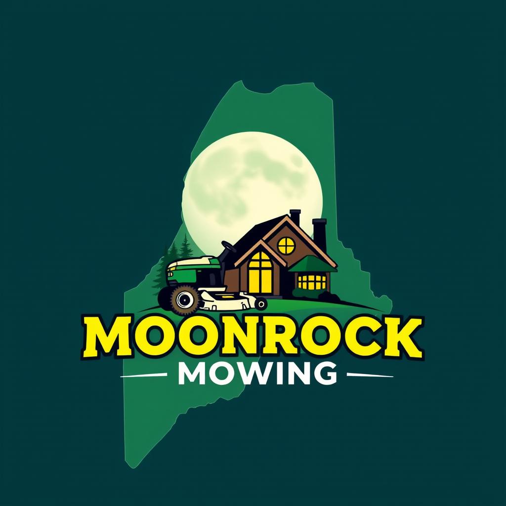 An eye-catching logo design featuring the outline of the state of Maine as the primary shape