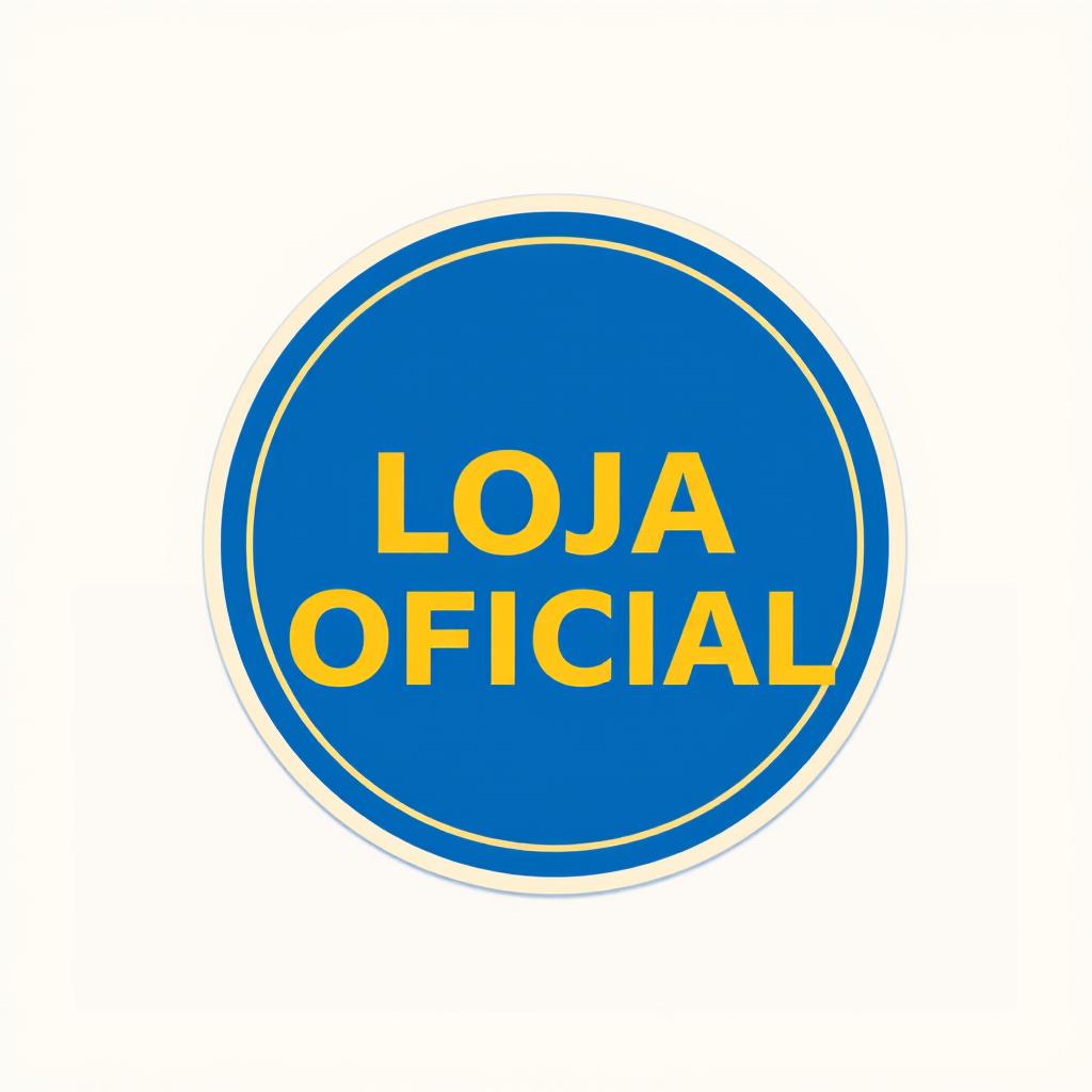 A simple square seal design featuring the text 'LOJA OFICIAL'