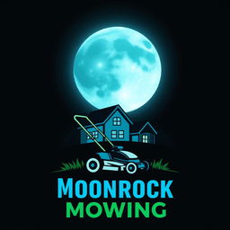 A captivating logo design featuring a large, luminous moon at the top, creating an enchanting atmosphere