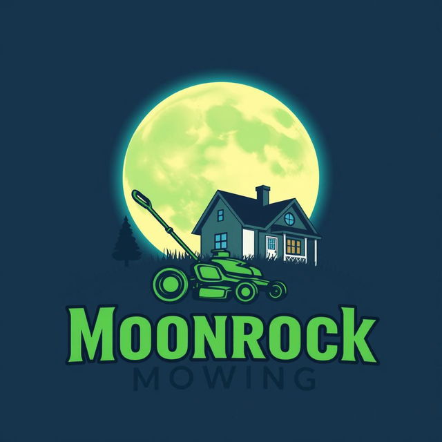 A captivating logo design featuring a large, luminous moon at the top, creating an enchanting atmosphere