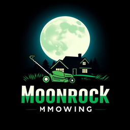 A captivating logo design featuring a large, luminous moon at the top, creating an enchanting atmosphere