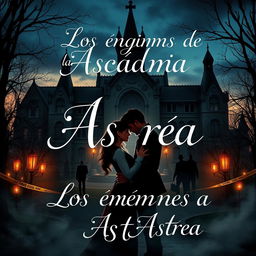 An intriguing book cover design for "Los enigmas de la Academia Astrea"