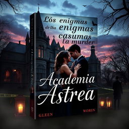 An intriguing book cover design for "Los enigmas de la Academia Astrea"