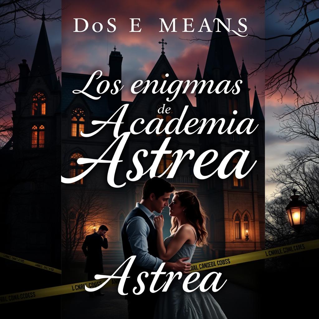An intriguing book cover design for "Los enigmas de la Academia Astrea"