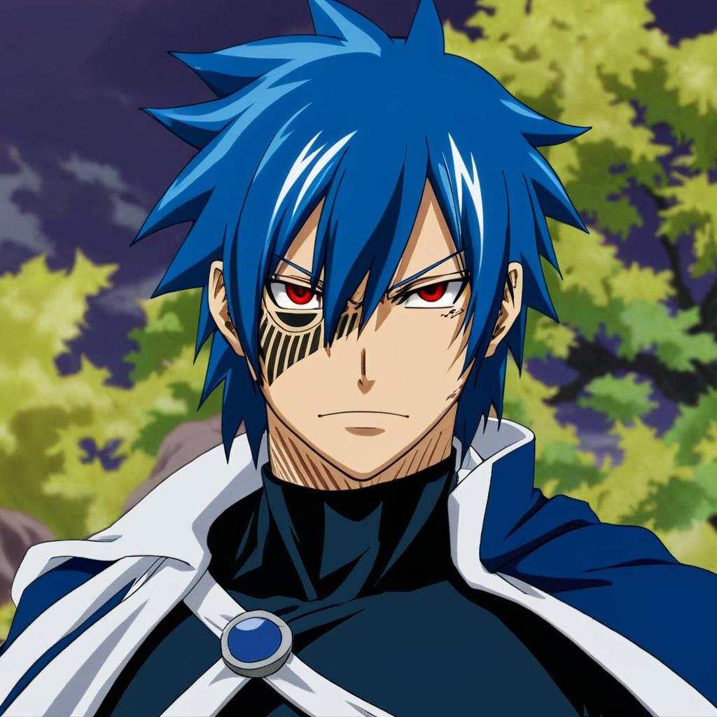 Jellal fernandez from fairy tail as jesus christ, dont remove the tattoo in his left eye