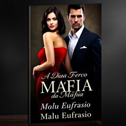 A captivating book cover featuring a stunning woman with shoulder-length black hair, a beautiful figure dressed in a striking red dress that elegantly hugs her curves