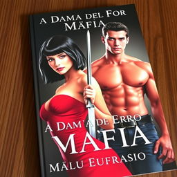 A captivating book cover featuring a stunning woman with shoulder-length black hair, exuding beauty and confidence