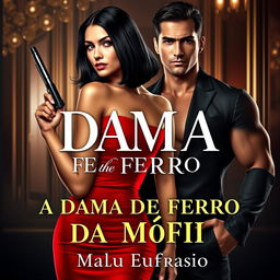 A beautiful woman with shoulder-length black hair, wearing a stunning red dress that accentuates her beautiful figure