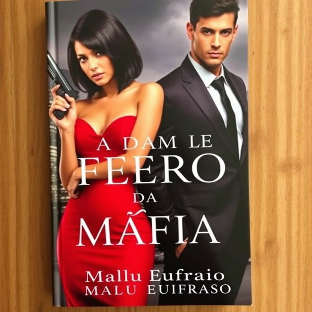 A sensual book cover featuring a stunning woman with shoulder-length black hair, wearing a beautiful red dress that accentuates her gorgeous figure