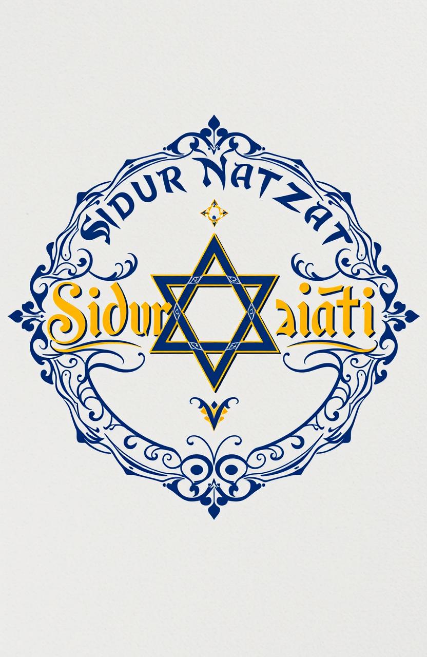 An elegant design featuring the phrase 'Sidur Natzrati' in beautiful calligraphy