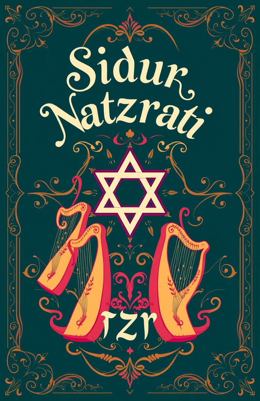 An elegant design featuring the words 'Sidur Natzrati' prominently displayed in a stylish font