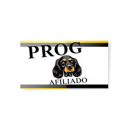 A diagonal client card designed in an elegant black and gold color scheme featuring stripes