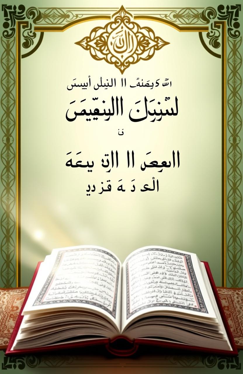 A beautifully designed book cover for a title in Arabic: "التركيز على قواعد تعلم اللغة القرآن العزيز"