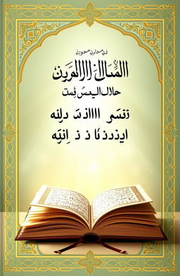 A beautifully designed book cover for a title in Arabic: "التركيز على قواعد تعلم اللغة القرآن العزيز"