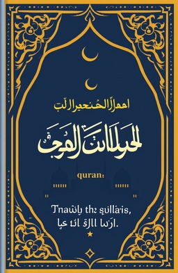 An illustrative cover for the book titled "التركيز على قواعد تعلم اللغة القرآن العزيز" featuring Arabic calligraphy prominently displayed