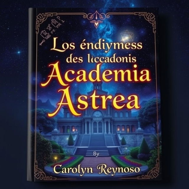 A captivating book cover for 'Los enigmas de la academia Astrea'