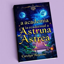 A captivating book cover for 'Los enigmas de la academia Astrea'