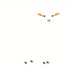 A minimalist representation of a sheep, showcasing a simple and elegant design