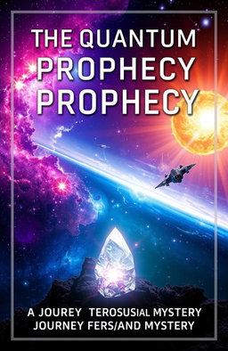 A visually captivating book cover design for a science fiction novel titled 'The Quantum Prophecy'