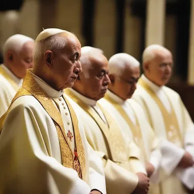 In some religious ceremonies, priests may put on an affectedness of extreme solemnity and seriousness to convey their reverence towards the divine.