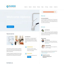 A clean and user-friendly website structure for a plumbing service