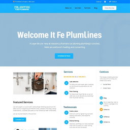 A clean and user-friendly website structure for a plumbing service