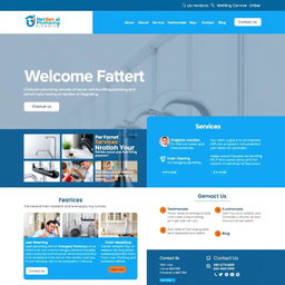 A clean and user-friendly website structure for a plumbing service