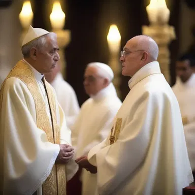 In some religious ceremonies, priests may put on an affectedness of extreme solemnity and seriousness to convey their reverence towards the divine.
