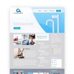A clean and user-friendly website structure for a plumbing service