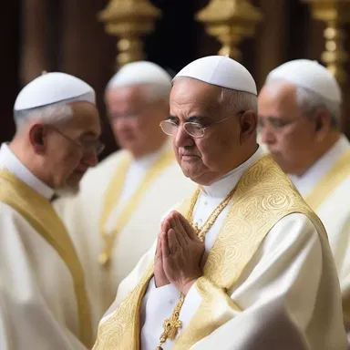 In some religious ceremonies, priests may put on an affectedness of extreme solemnity and seriousness to convey their reverence towards the divine.