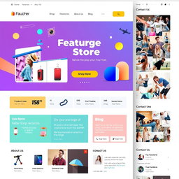 A comprehensive and visually appealing website structure for an online store