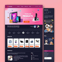 A comprehensive and visually appealing website structure for an online store