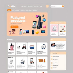 A comprehensive and visually appealing website structure for an online store
