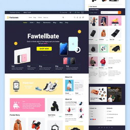 A comprehensive and visually appealing website structure for an online store