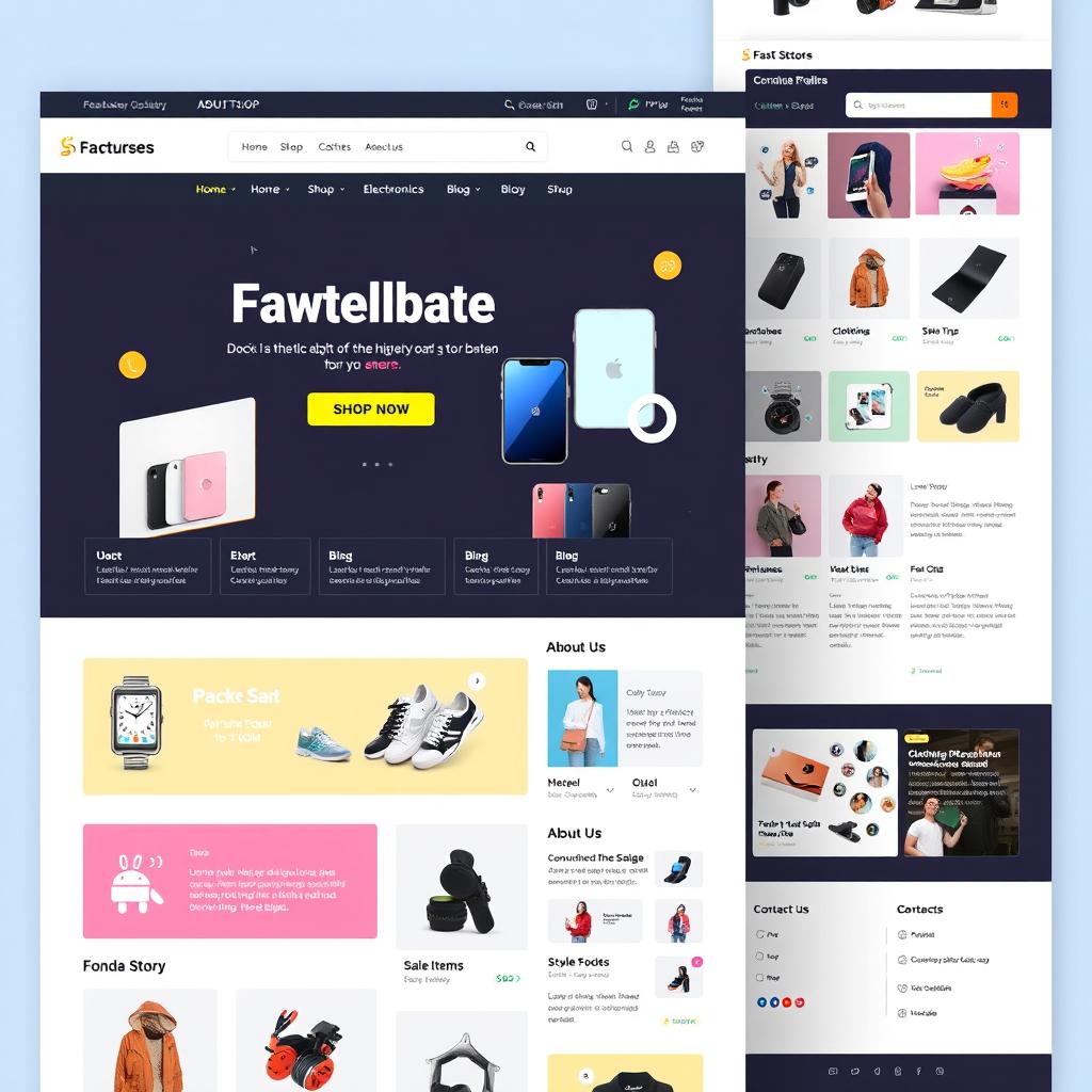A comprehensive and visually appealing website structure for an online store