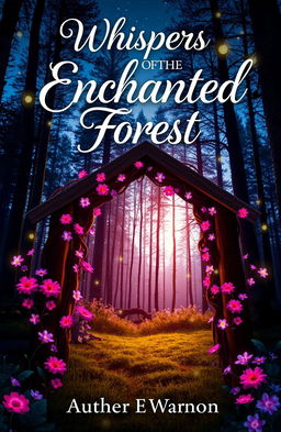 A captivating eBook cover design featuring a mystical forest at twilight