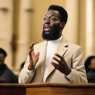 The preacher's affectedness during the sermon was quite obvious, as he used an artificial tone and exaggerated gestures.