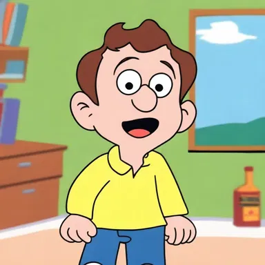 The cartoon character's affectedness, with his fake accent and exaggerated expressions, added to the humor of the show.