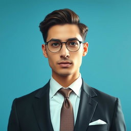 A sophisticated individual dressed in formal attire, exuding confidence and elegance