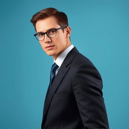 A sophisticated individual dressed in formal attire, exuding confidence and elegance