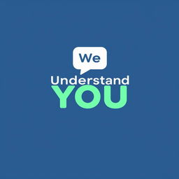 A modern and sleek logo design for the brand name "We Understand You"