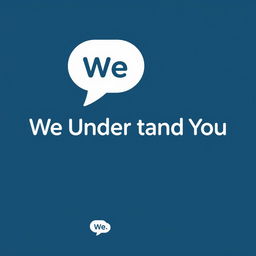 A modern and sleek logo design for the brand name "We Understand You"