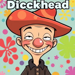 A cartoonish representation of a humorous character with exaggerated features, including a large head and a playful expression
