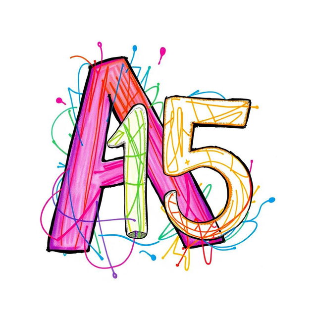 A vibrant and artistic rendering featuring the letter 'A' and the number '15' prominently displayed