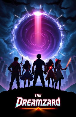 Six characters—Ankush, Sunetra, Raghav, Vivek, Lipsa, and Gunjan—stand in dynamic, action-ready poses, their backs facing the viewer