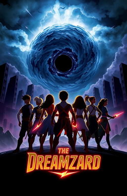 Six characters—Ankush, Sunetra, Raghav, Vivek, Lipsa, and Gunjan—stand in dynamic, action-ready poses, their backs facing the viewer
