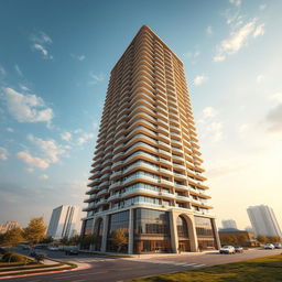A dynamic 20-story residential tower inspired by Chogha Zanbil soaring towards the sky