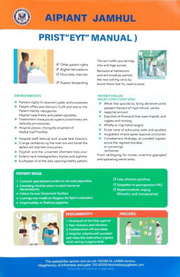 A comprehensive and informative patient manual for AIIMS Jammu, featuring sections on patient rights, treatment procedures, hospital facilities, medical staff interaction, emergency services, and discharge processes