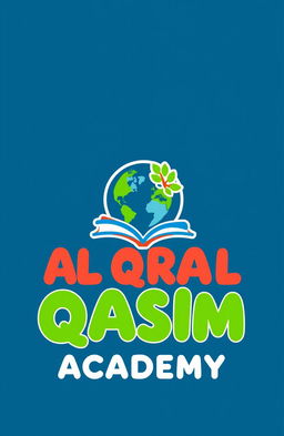 A modern and vibrant design for a primary school logo, featuring the name 'IQRA AL QASIM ACADEMY'